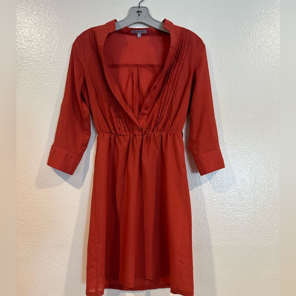 Charlotte russe red long sleeves dress